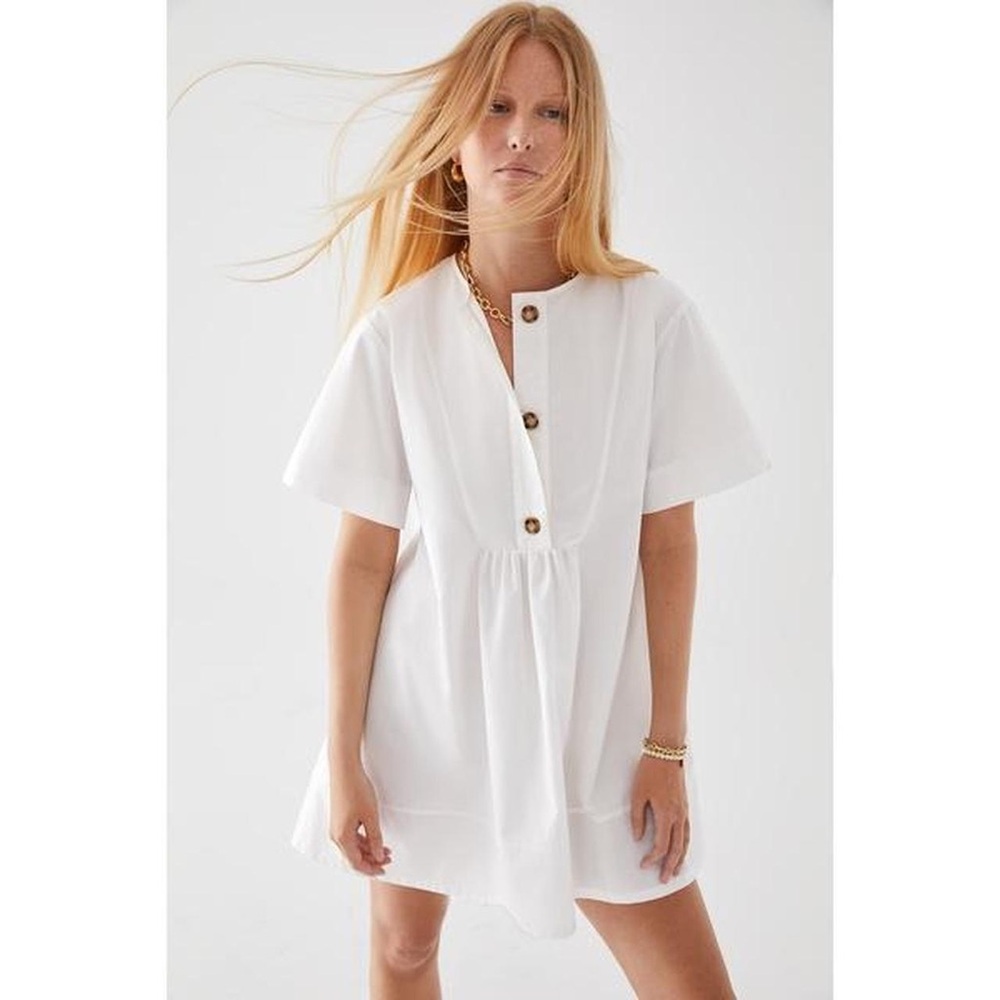 Goop G. Label Kai Poplin Cotton White Mini Dress